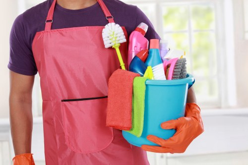 Professional sofa cleaning process in a clean living room