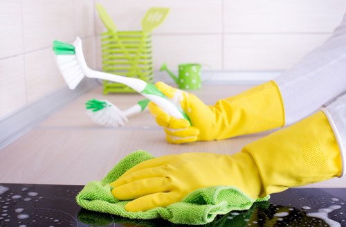 Local cleaning team preparing a renovated property in Professional