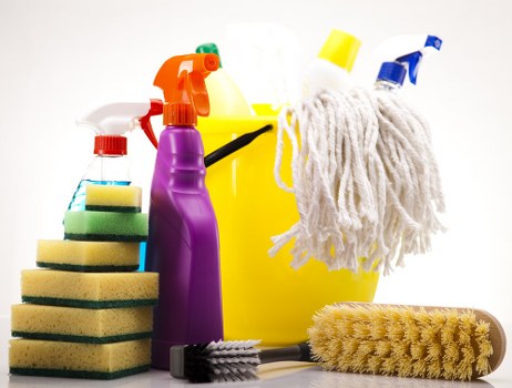 Local cleaning team handling detailed property cleaning